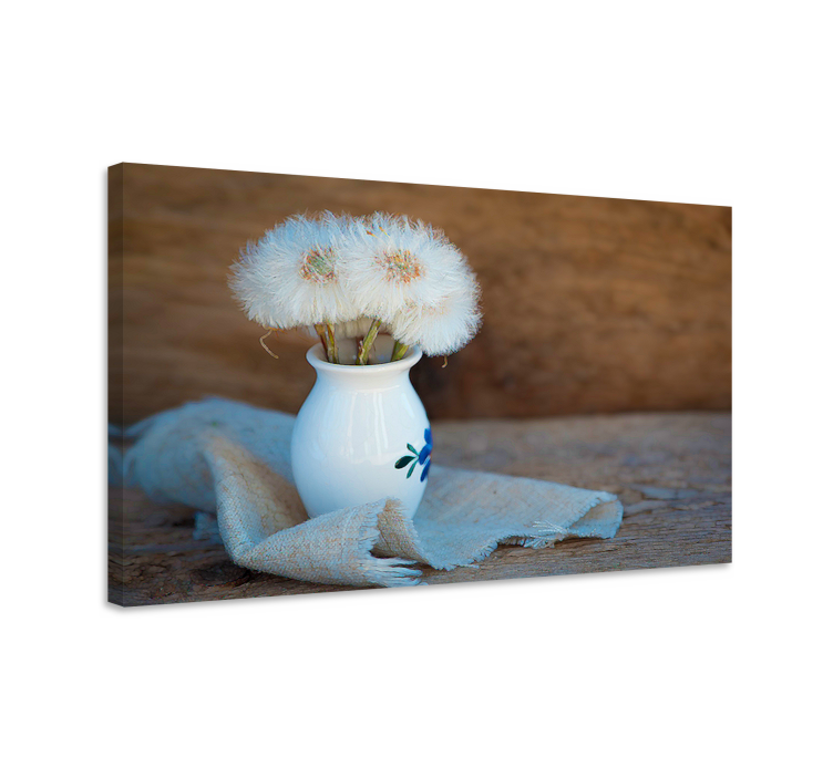 Păpădie pe oală pânză de artă pentru sufragerie - TenStickers