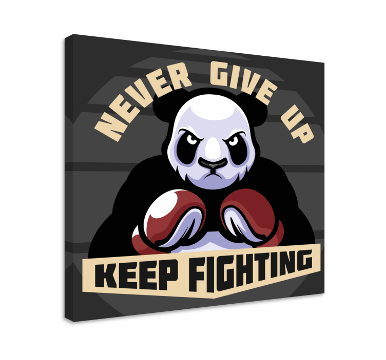 Tablou animale motivația boxului cu panda - TenStickers