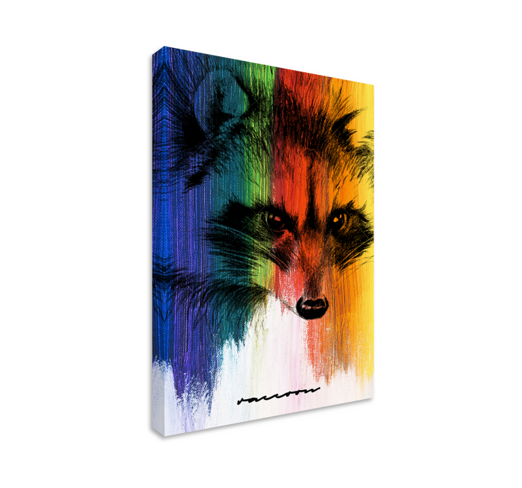 Tablou animale portret vibrant de vulpe - TenStickers