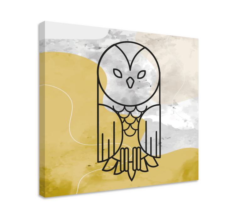 Tablou animale silueta bufniță minimalistă - TenStickers