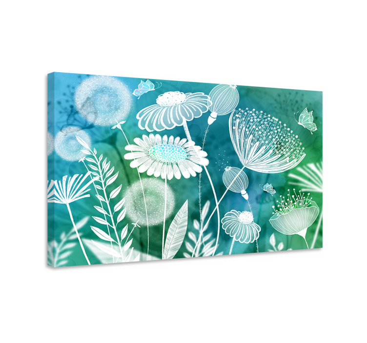 Tablou flori şi plante design floral înflorit - TenStickers