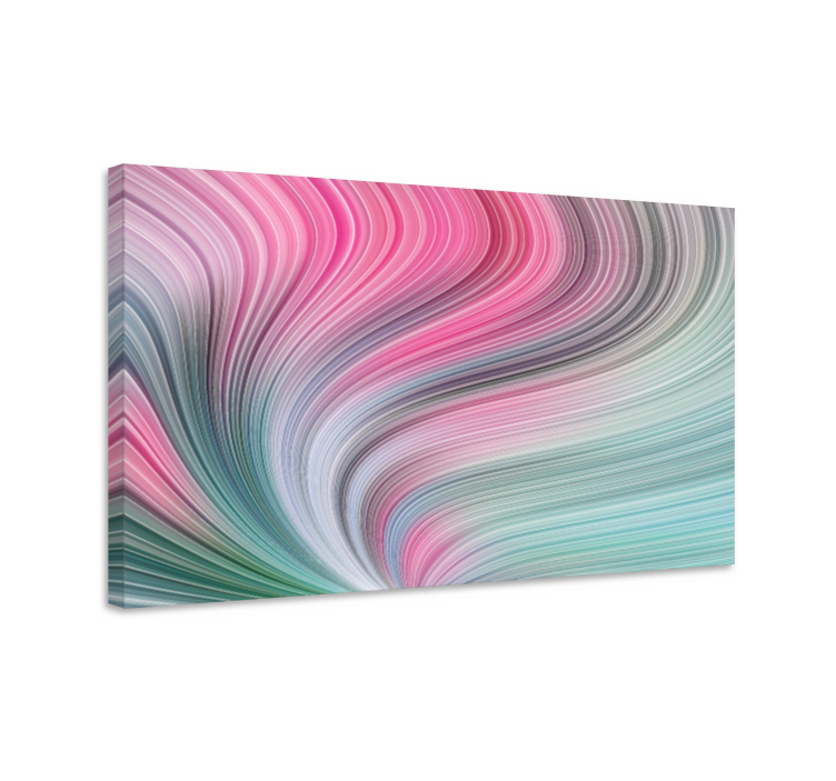 Tablou abstract valuri colorate curbe - TenStickers