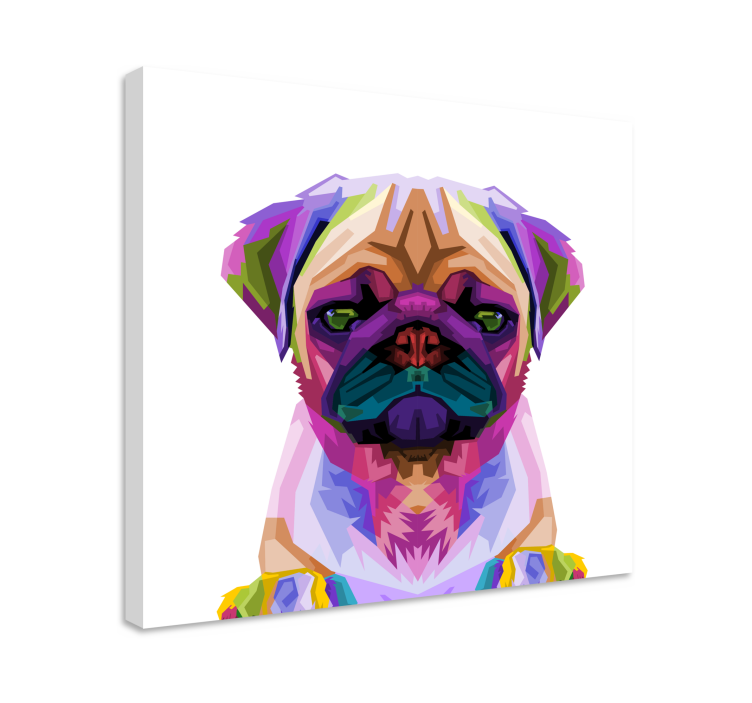 Amprente de pânză de artă pop câine pug - TenStickers