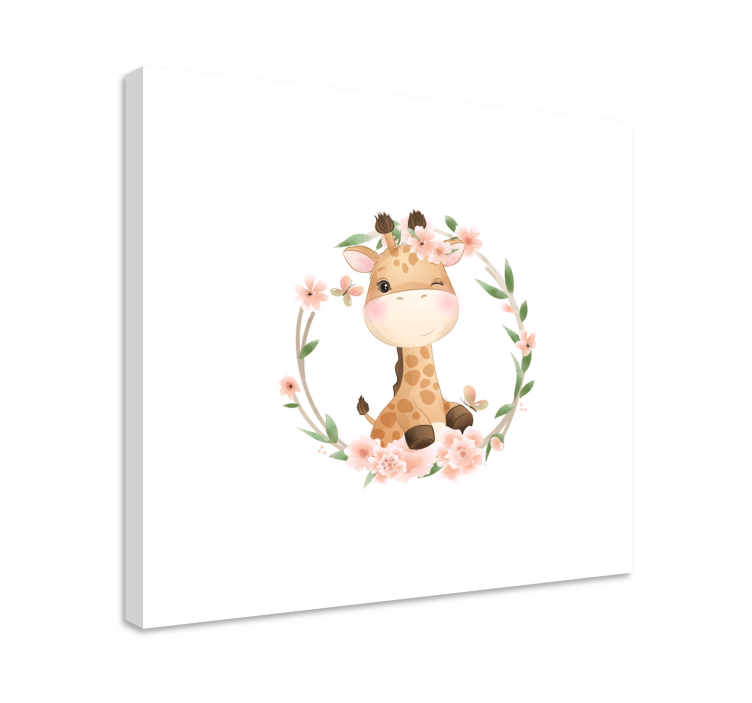 Tablou animale design adorabil cu girafă - TenStickers