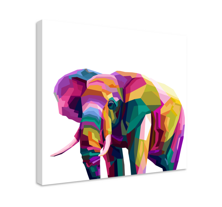 Pânză de elefant realistă multicoloră - TenStickers