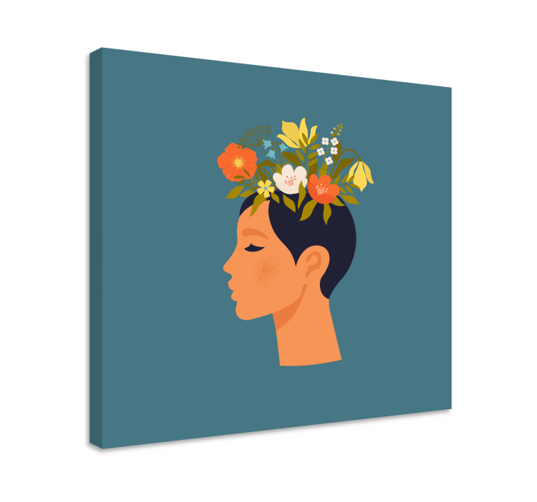 Tablou flori şi plante silueta florală - TenStickers