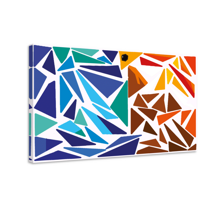 Tablou geometric compoziție unghiulară abstractă - TenStickers