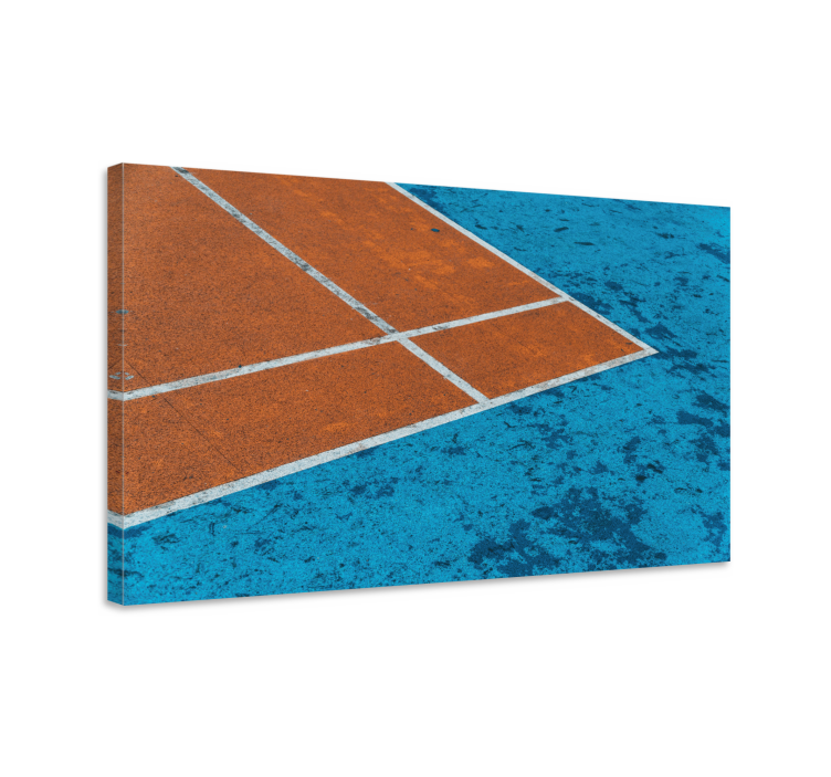 Tablou sport linii teren tenis - TenStickers