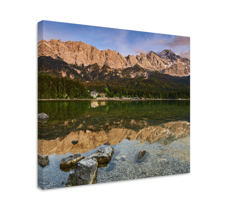 Tablou peisaje lacul cu reflecții montane - TenStickers