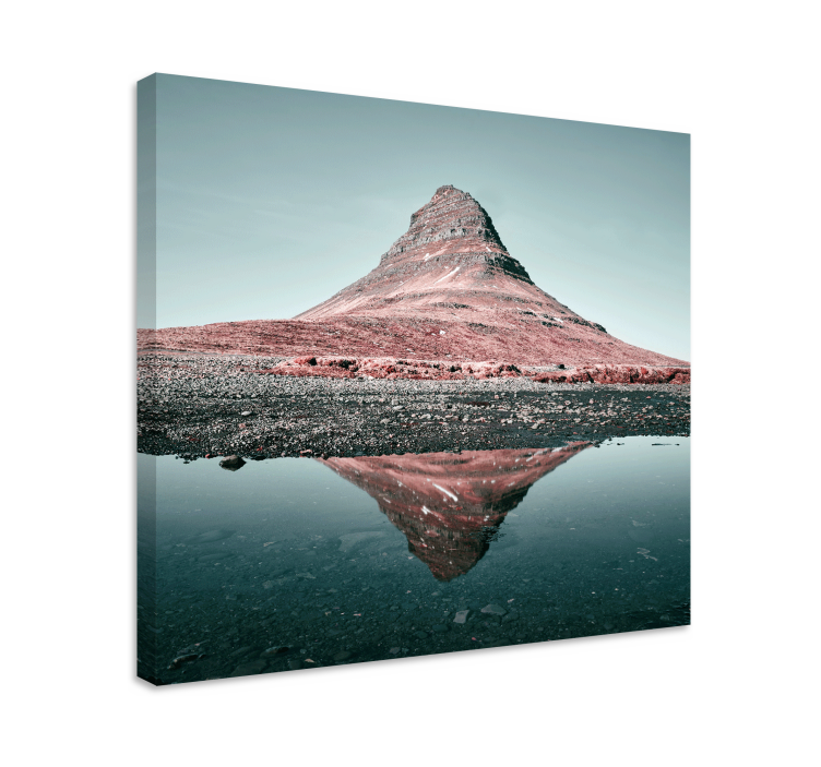 Tablou peisaje reflexie munții kirkjufell - TenStickers