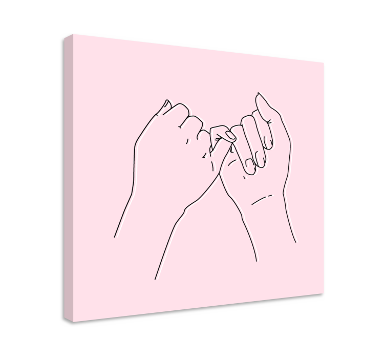 Tablou persoane gest de promisiune pinky - TenStickers