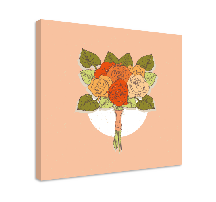 Tablou flori şi plante buchet de trandafiri - TenStickers