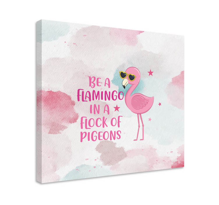 Tablou dinozauri flamingo cu ochelari de soare - TenStickers