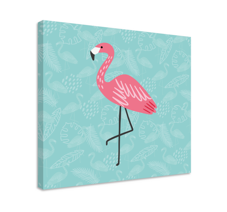 Tablou animale flamingo în picioare cu grație - TenStickers