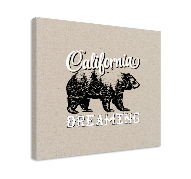 Tablou 3d aventură cu ursul din california - TenStickers