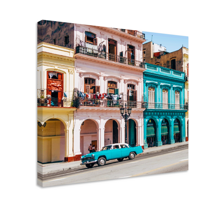 Tablou orașe străzi colorate din havana - TenStickers