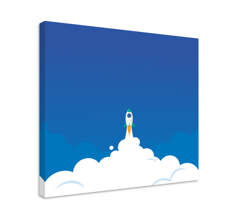 Tablou dinozauri aventură cu lansare de rachetă - TenStickers