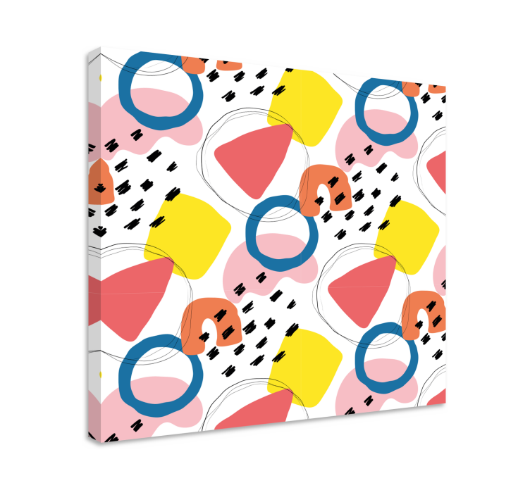 Tablou geometric forme abstracte colorate - TenStickers
