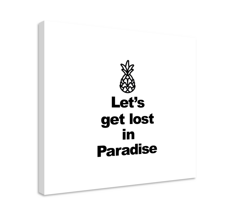 Tablou fraze aventură cu ananas - TenStickers