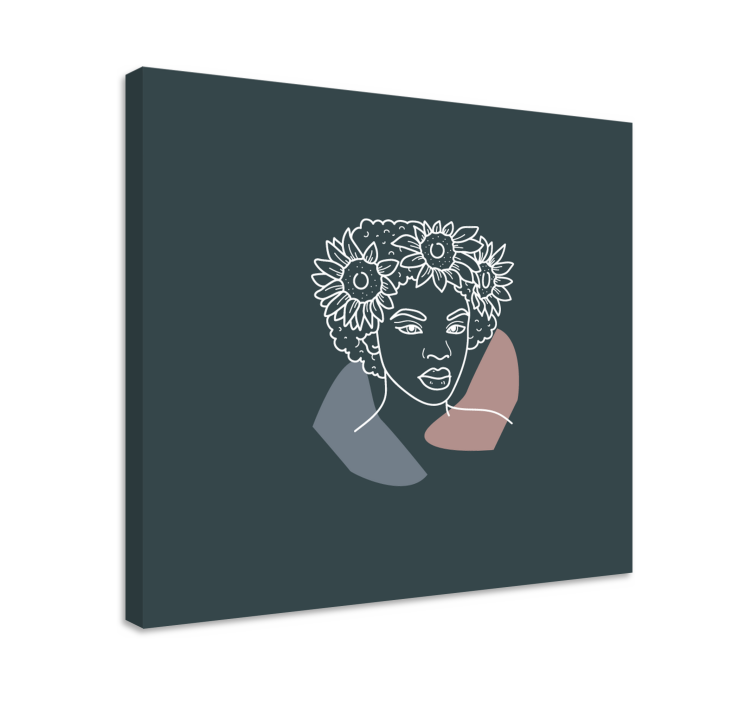 Tablou persoane portret botanic ornamentat - TenStickers