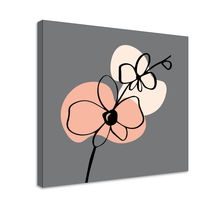 Tablou flori şi plante forme florale abstracte - TenStickers