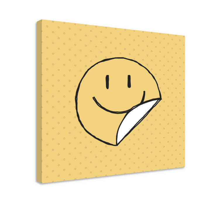 Tablou alfabet emoticon cu față zâmbitoare - TenStickers