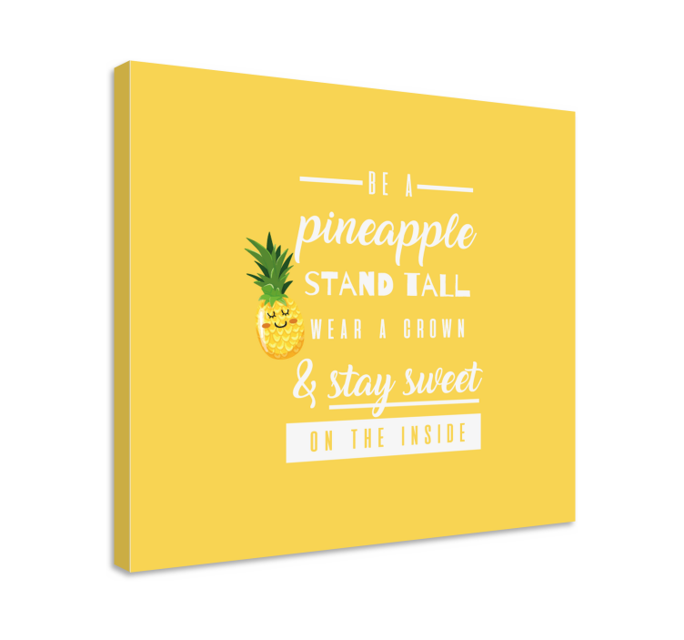 Citat amuzant cu arta panza citat ananas - TenStickers