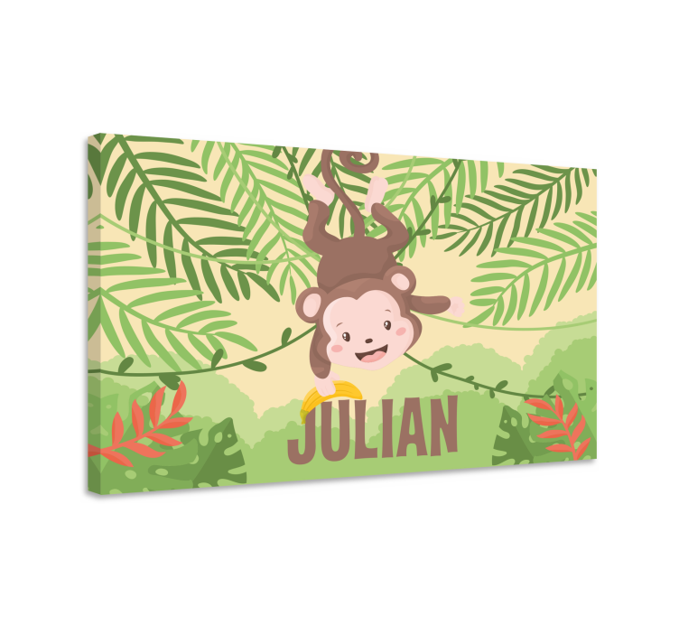 Tablou dinozauri distracție cu maimuțe suspendate - TenStickers