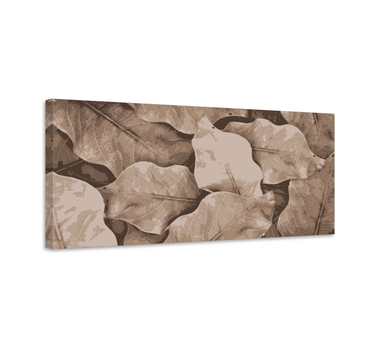 Tablou flori şi plante frunze botanice stratificate - TenStickers