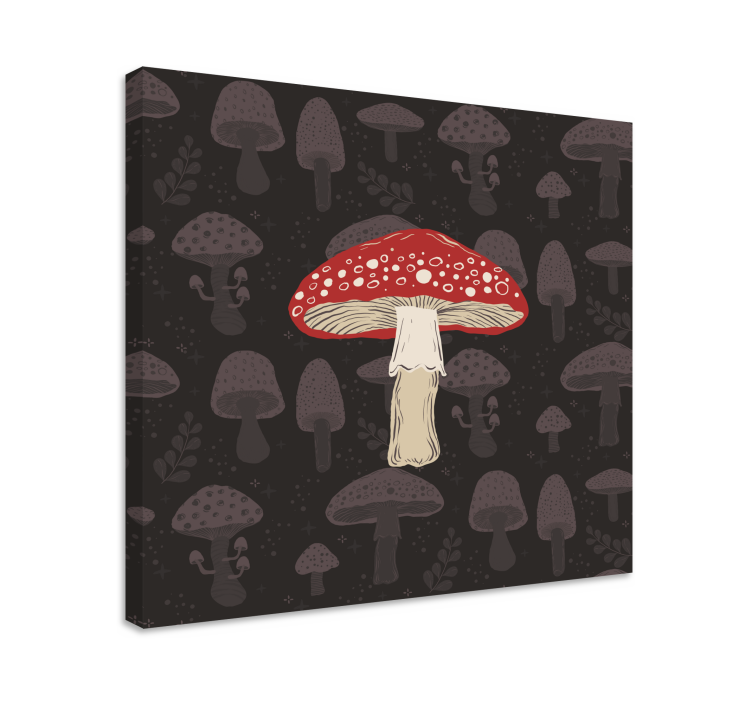 Alte cadru ciuperca rosie agaric musca - TenStickers