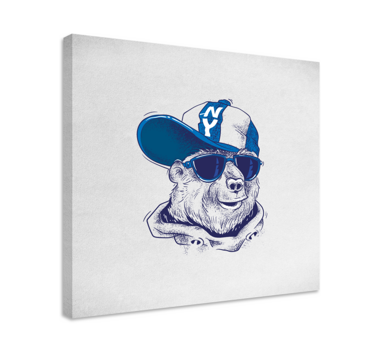 Tablou animale stil urs cool - TenStickers