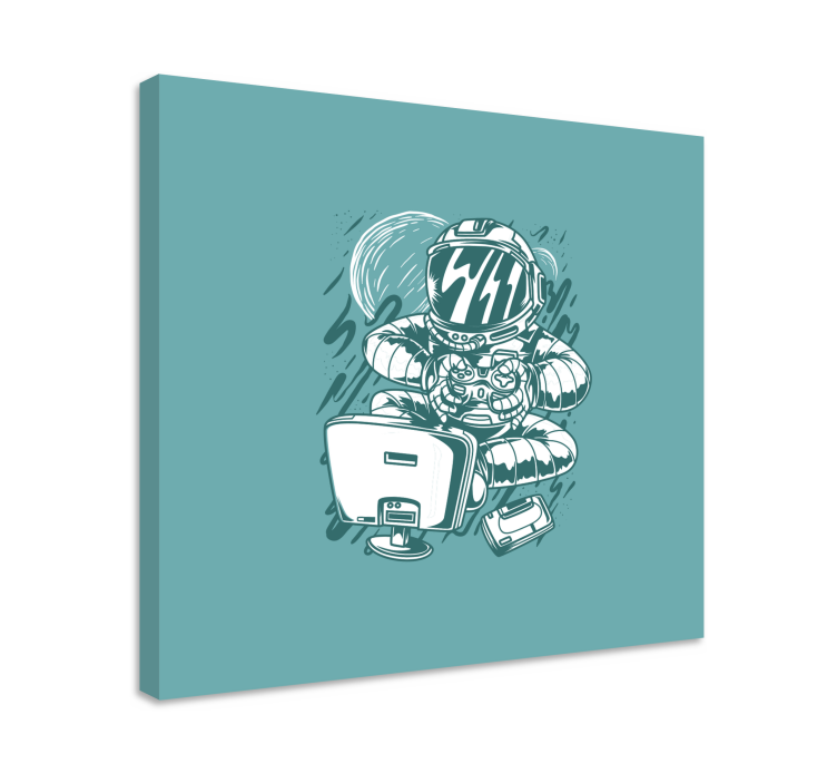 Tablou jocuri video distracție cu astronautul gamer - TenStickers