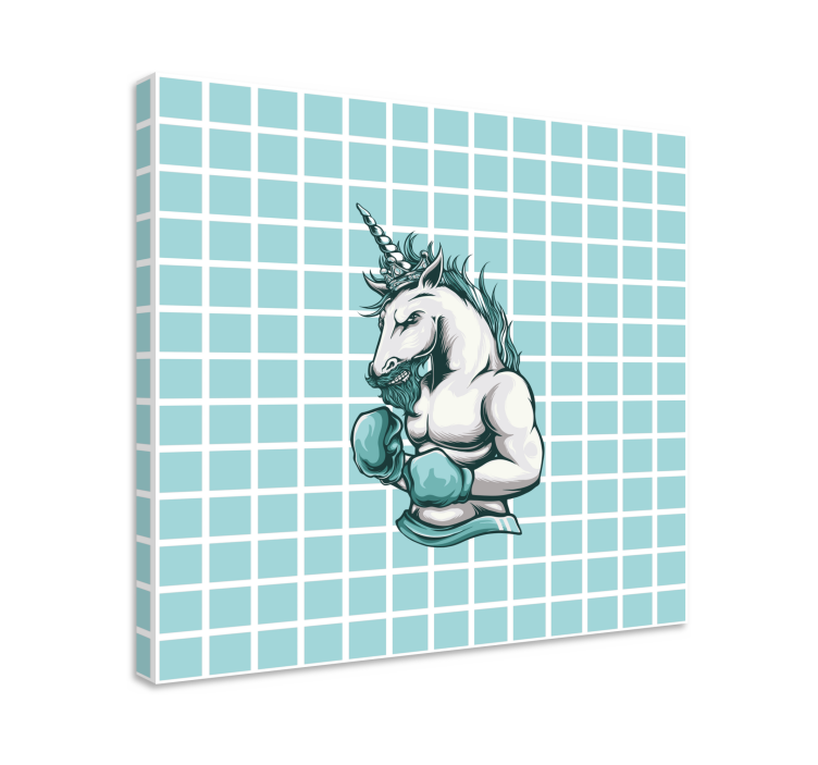 Tablou supereroi campion unicorn muscular - TenStickers