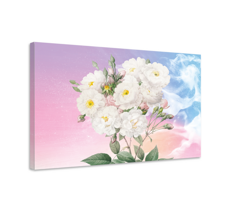 Tablou flori şi plante buchet floral alb - TenStickers