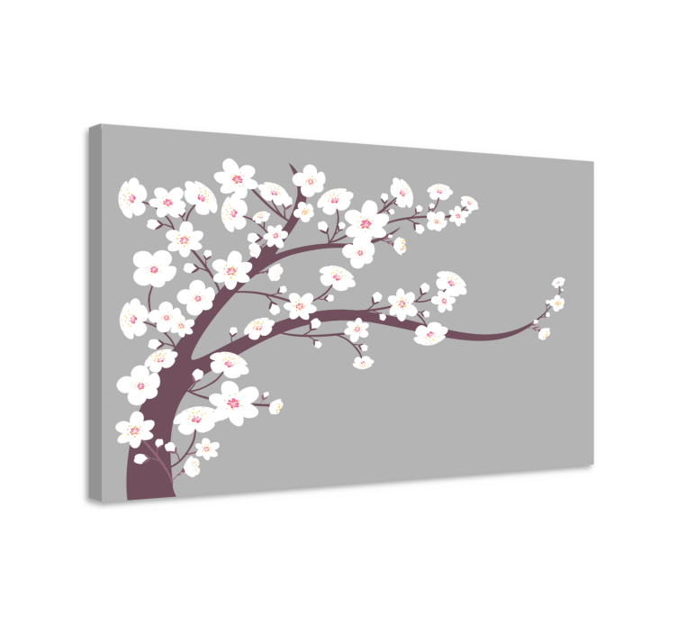 Tablou flori şi plante ciorchine de flori sakura - TenStickers