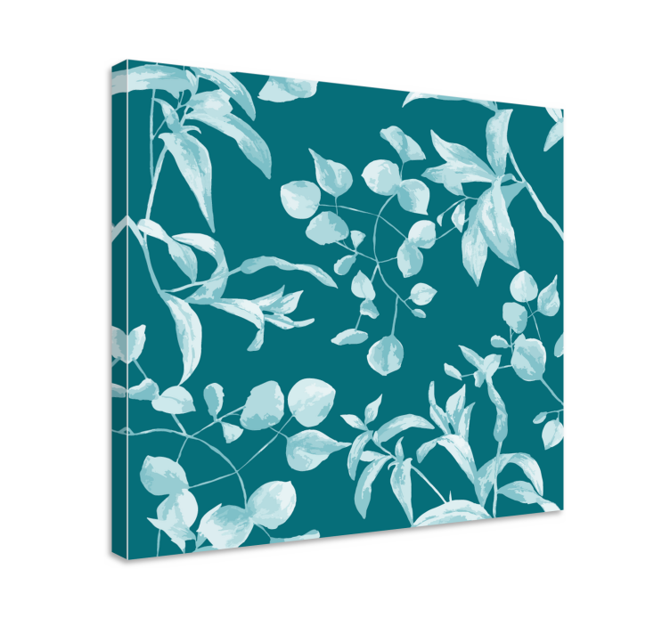 Tablou flori şi plante design elegant cu frunze - TenStickers