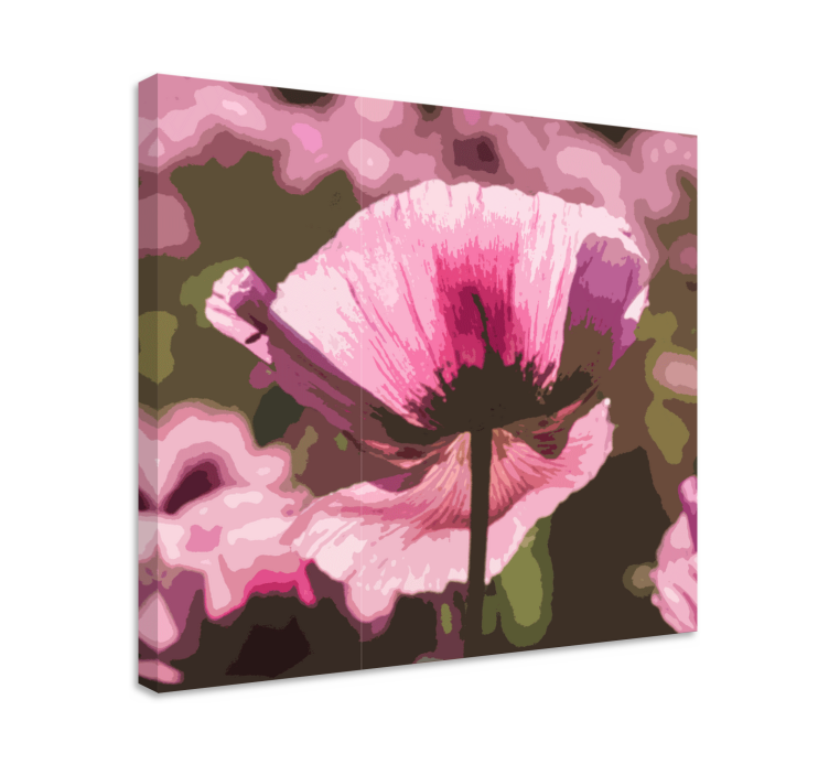 Tablou flori floare abstractă - TenStickers