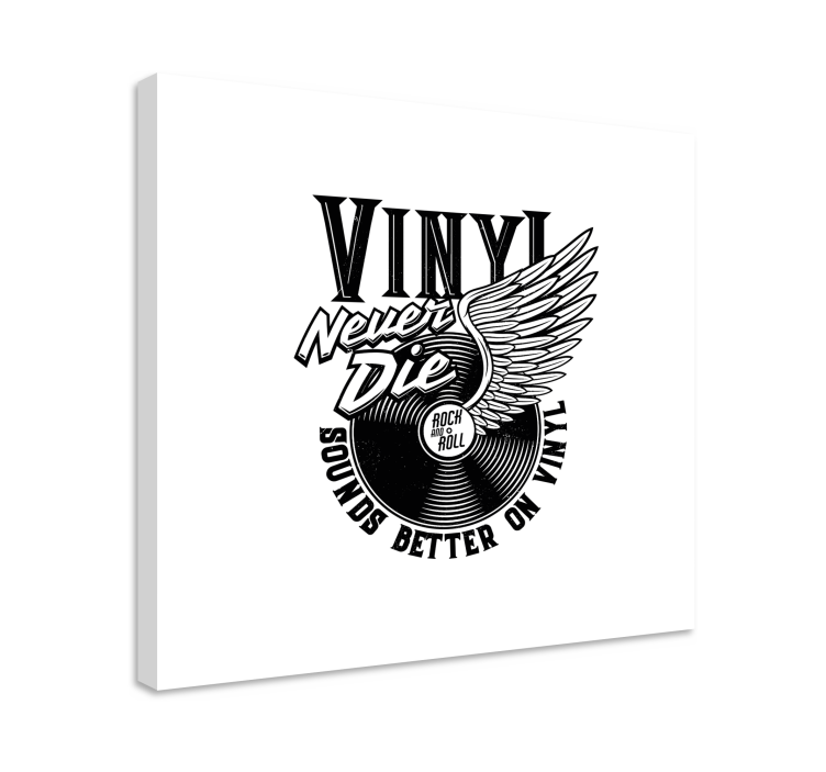 Tablou muzică aripi din vinyl - TenStickers