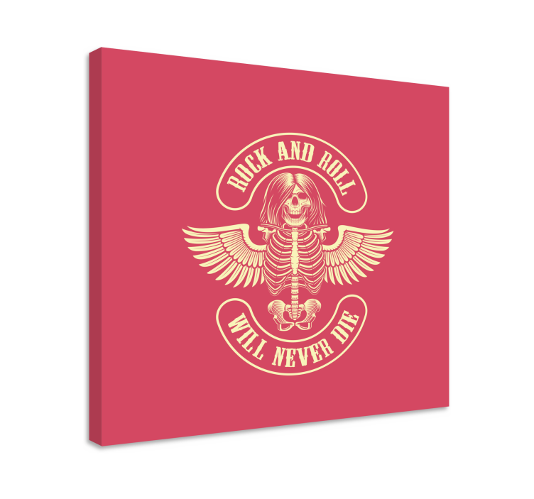 Tablou vintage legendă a rockului scheletului - TenStickers