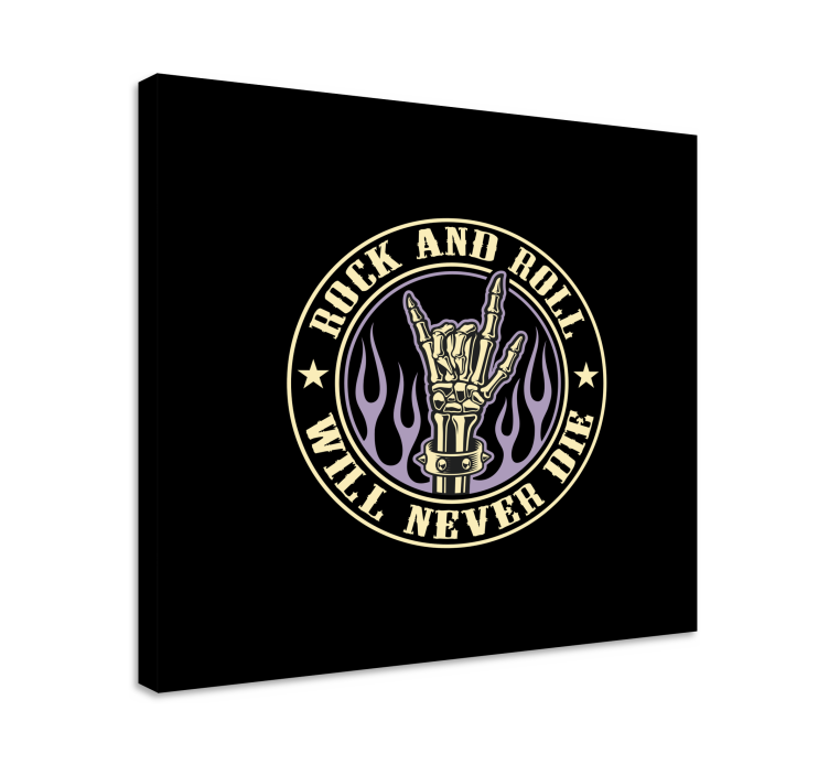 Tablou muzică simbolul mâinii de stâncă - TenStickers