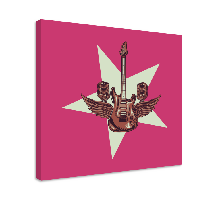 Tablou muzică aripi de chitară electrică - TenStickers