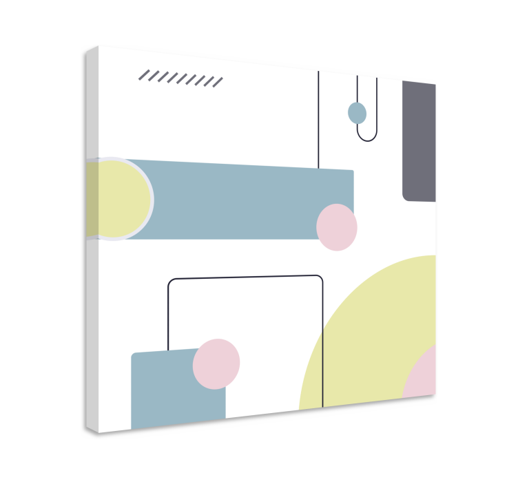 Tablou modern compoziție geometrică abstractă - TenStickers