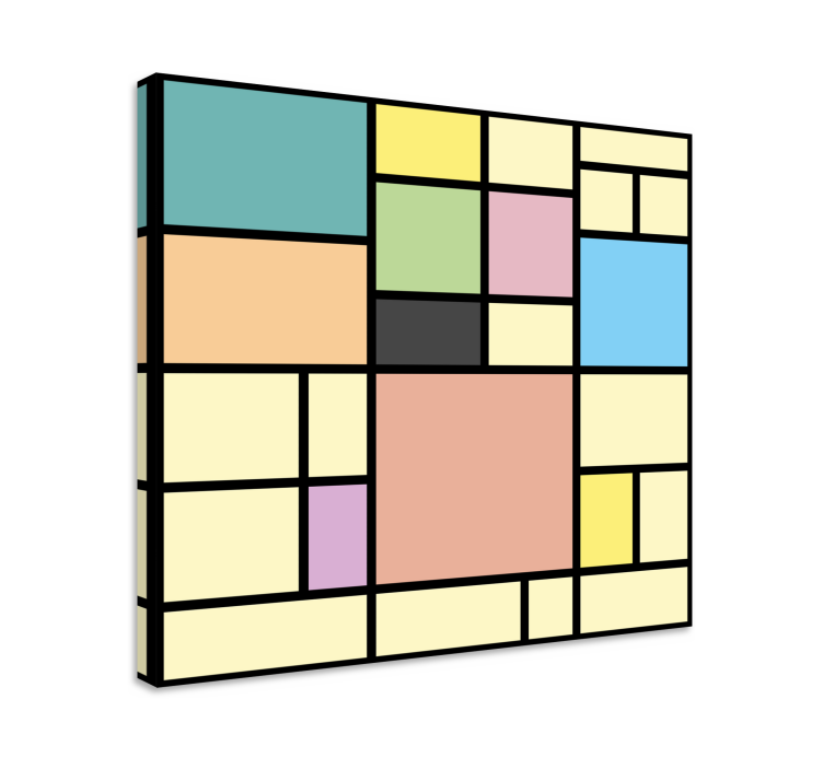 Tablou geometric forme geometrice vibrante - TenStickers