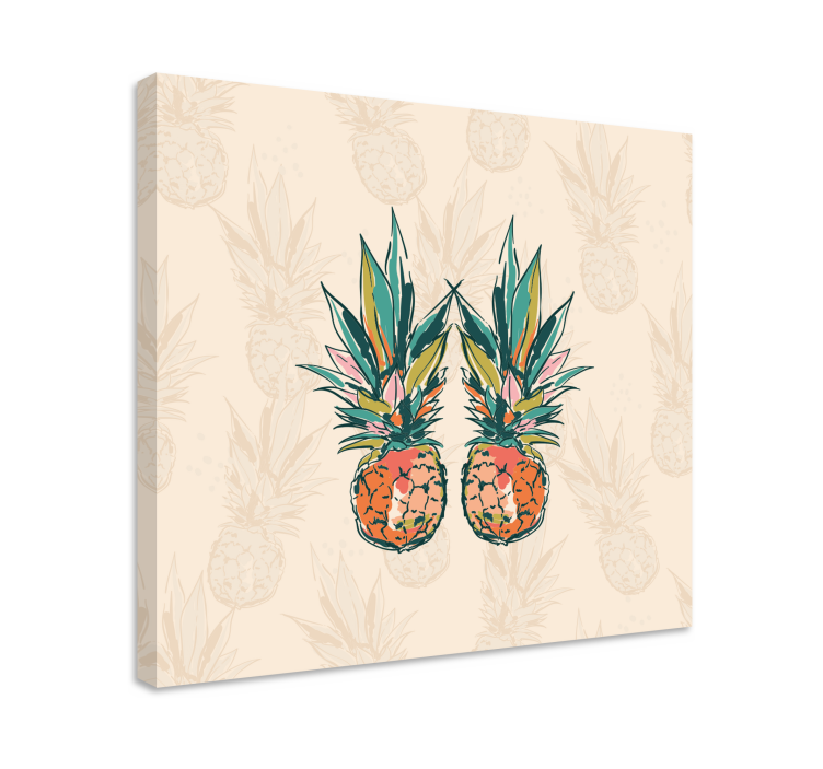 Tablou fructe duo de ananas tropical - TenStickers