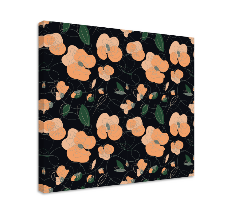 Tablou flori şi plante cu motiv floral elegant - TenStickers