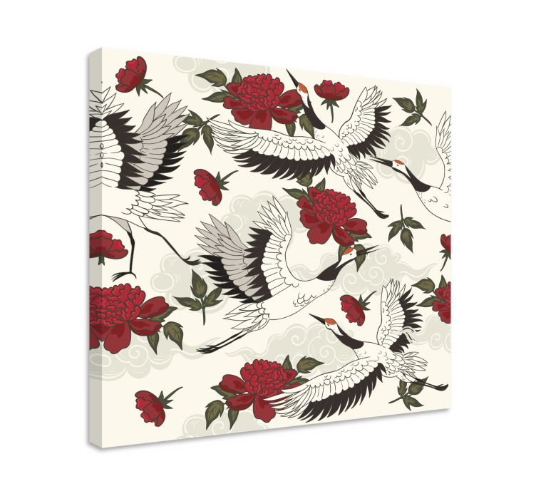 Tablou mandala ciori și flori - TenStickers