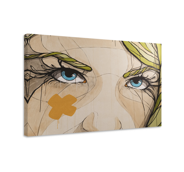 Tablou persoane portret feminin expresiv - TenStickers