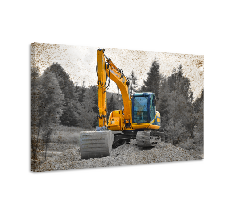 Tablou sport excavator în acțiune - TenStickers