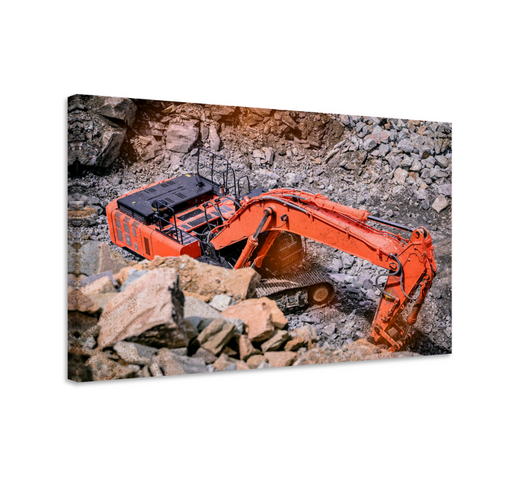 Tablou sport acțiune excavator greu - TenStickers