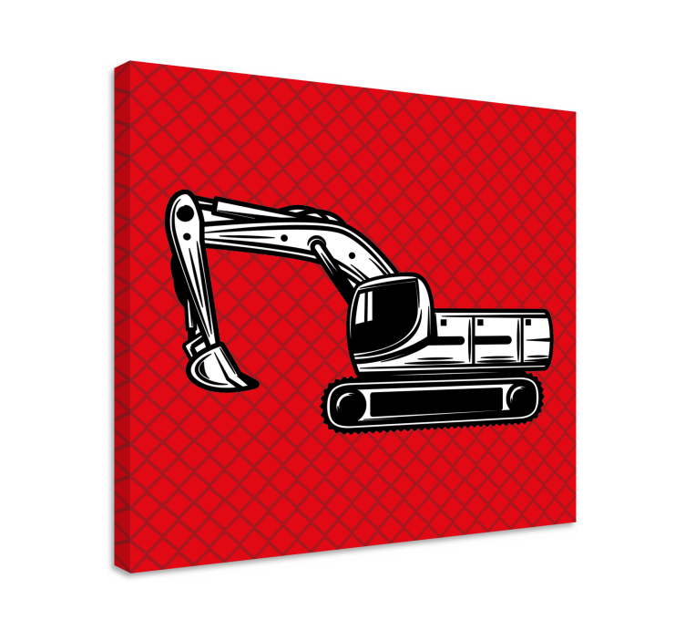 Tablou sport excavator vehicul de construcție - TenStickers